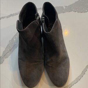 Gray Suede Ankle Boots